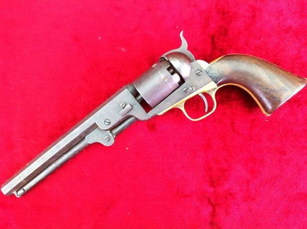X X X  SOLD X X X  A .36 Calibre American Colt Navy 1851 percussion revolver. A genuine American civil war revolver. Ref 6852.